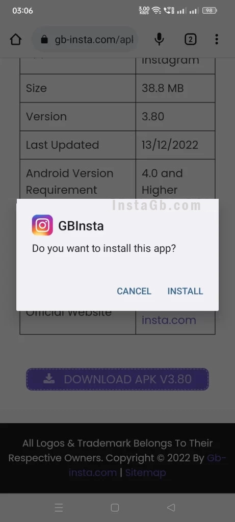 How to install on Android GB Instagram APK?