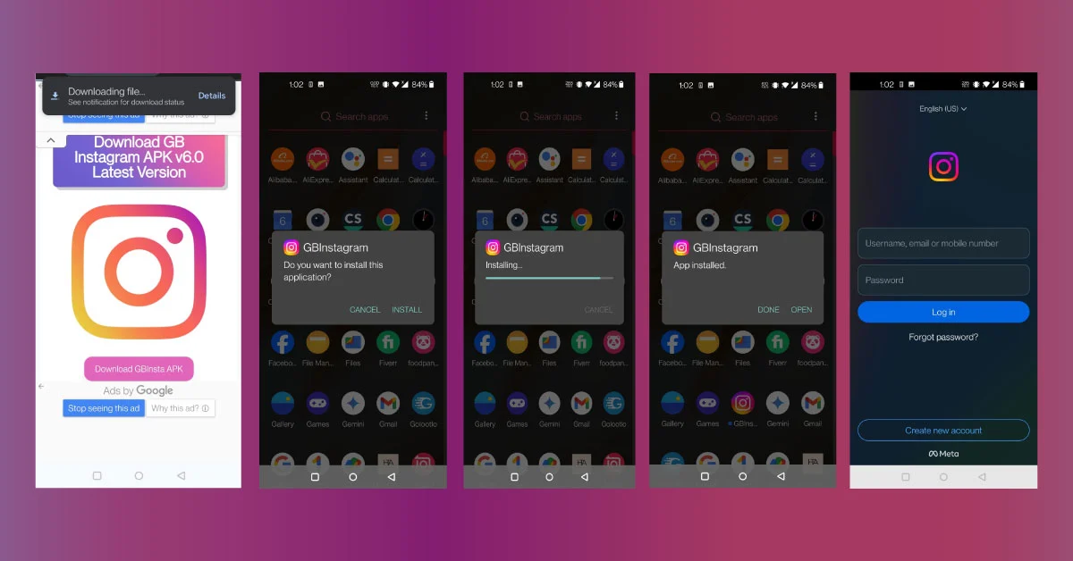 how to install Gb instagram APK